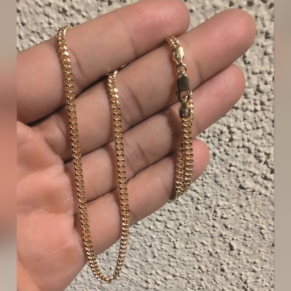 Jewelry - Gold Finish 925 Sterling Silver Miami Cuban 080 Chain Link 2.6mm - CH339